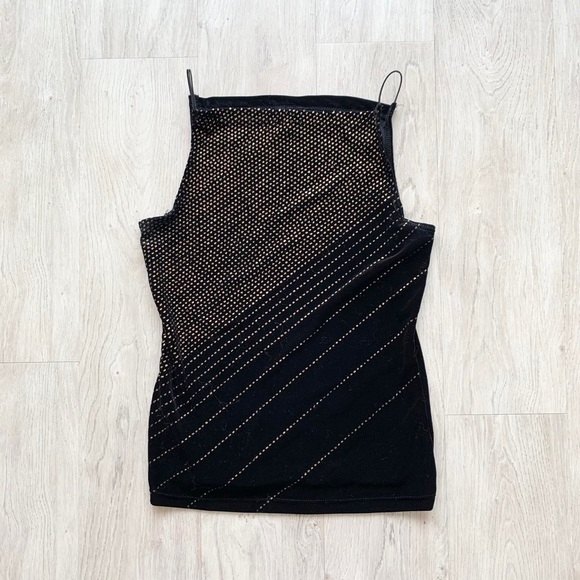 Vintage Tops - Vintage Y2K 90s my Michelle velvet glitter sexy party clubbing top